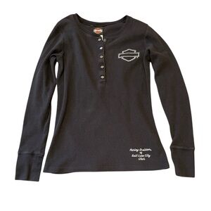 Harley-Davidson Black Kids Long Sleeve Shirt